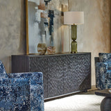 Modern European furniture - Black Chiseled 4-Door Cabinet - www.oroa.com