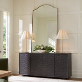 Modern European furniture - Black Chiseled 4-Door Cabinet - www.oroa.com