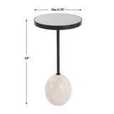 Round Mirrored Top Accent Table | Uttermost Odesa