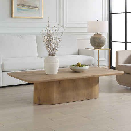 Modern European furniture - Solid Oak Minimalist Coffee Table - www.oroa.com