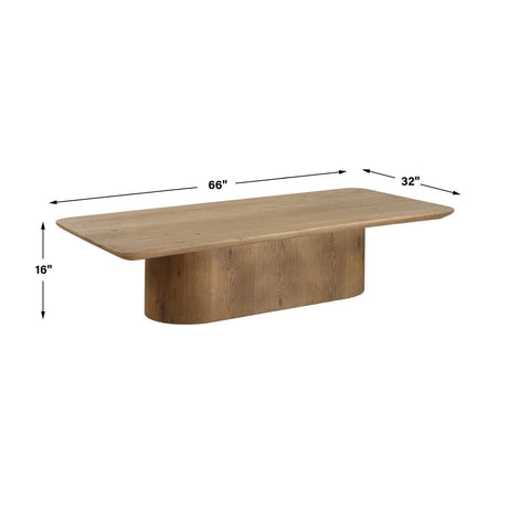 Modern European furniture - Solid Oak Minimalist Coffee Table - www.oroa.com