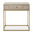 Modern European furniture - Maple Burl 1-Drawer Side Table - www.oroa.com