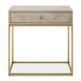 Modern European furniture - Maple Burl 1-Drawer Side Table - www.oroa.com