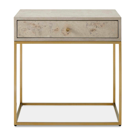 Modern European furniture - Maple Burl 1-Drawer Side Table - www.oroa.com