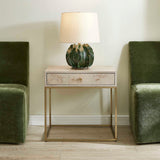 Modern European furniture - Maple Burl 1-Drawer Side Table - www.oroa.com