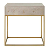 Modern European furniture - Maple Burl 1-Drawer Side Table - www.oroa.com