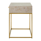 Modern European furniture - Maple Burl 1-Drawer Side Table - www.oroa.com