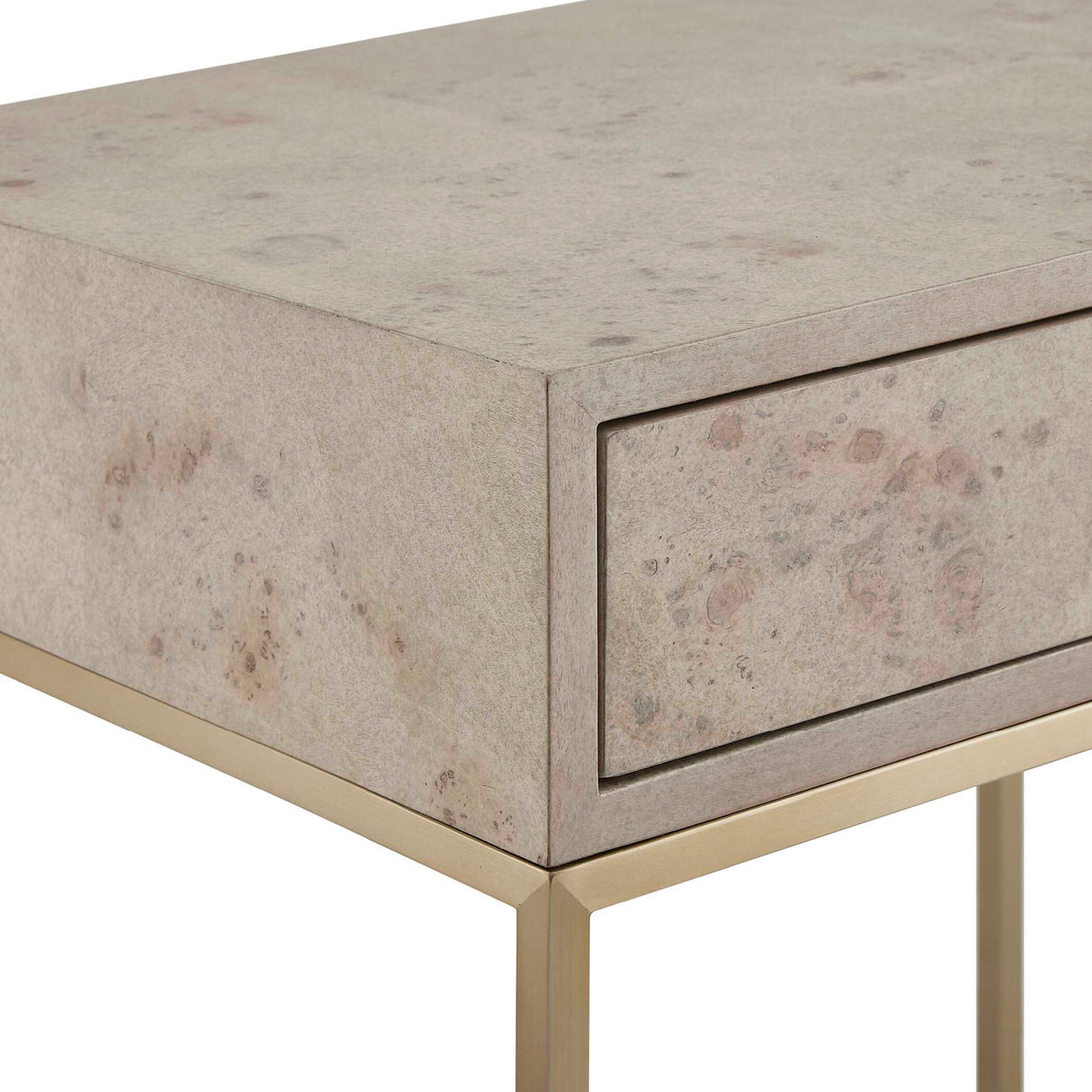 Modern European furniture - Maple Burl 1-Drawer Side Table - www.oroa.com