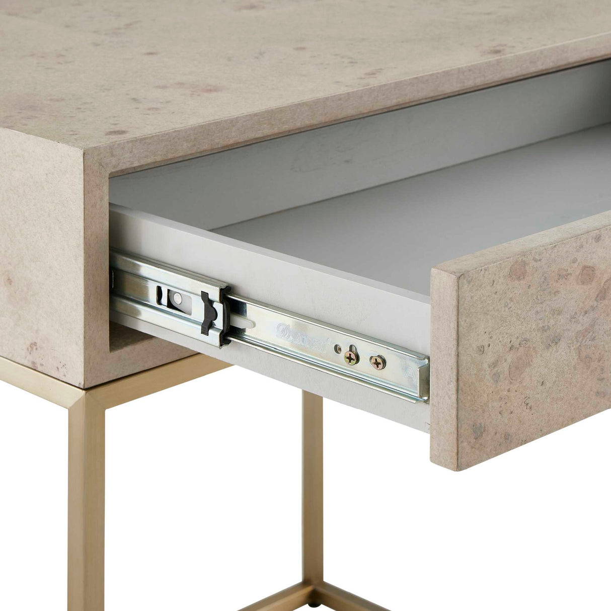 Modern European furniture - Maple Burl 1-Drawer Side Table - www.oroa.com