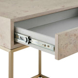 Modern European furniture - Maple Burl 1-Drawer Side Table - www.oroa.com