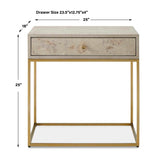 Modern European furniture - Maple Burl 1-Drawer Side Table - www.oroa.com