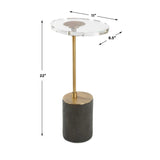 Modern European furniture - Oval Crystal Accent Table - www.oroa.com