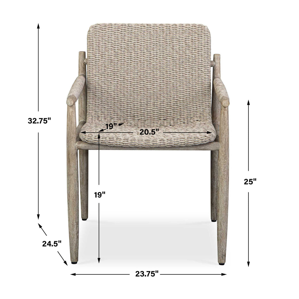 Modern European furniture - Beige Wicker Outdoor Dining Chair - www.oroa.com