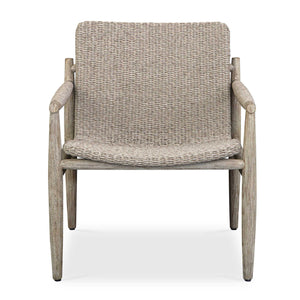   Beige Wicker Outdoor Lounge Chair | Oroa.com