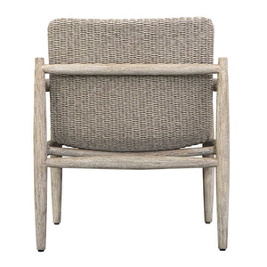   Beige Wicker Outdoor Lounge Chair | Oroa.com