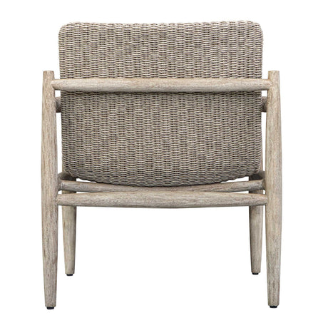 Modern European furniture - Beige Wicker Outdoor Lounge Chair - www.oroa.com