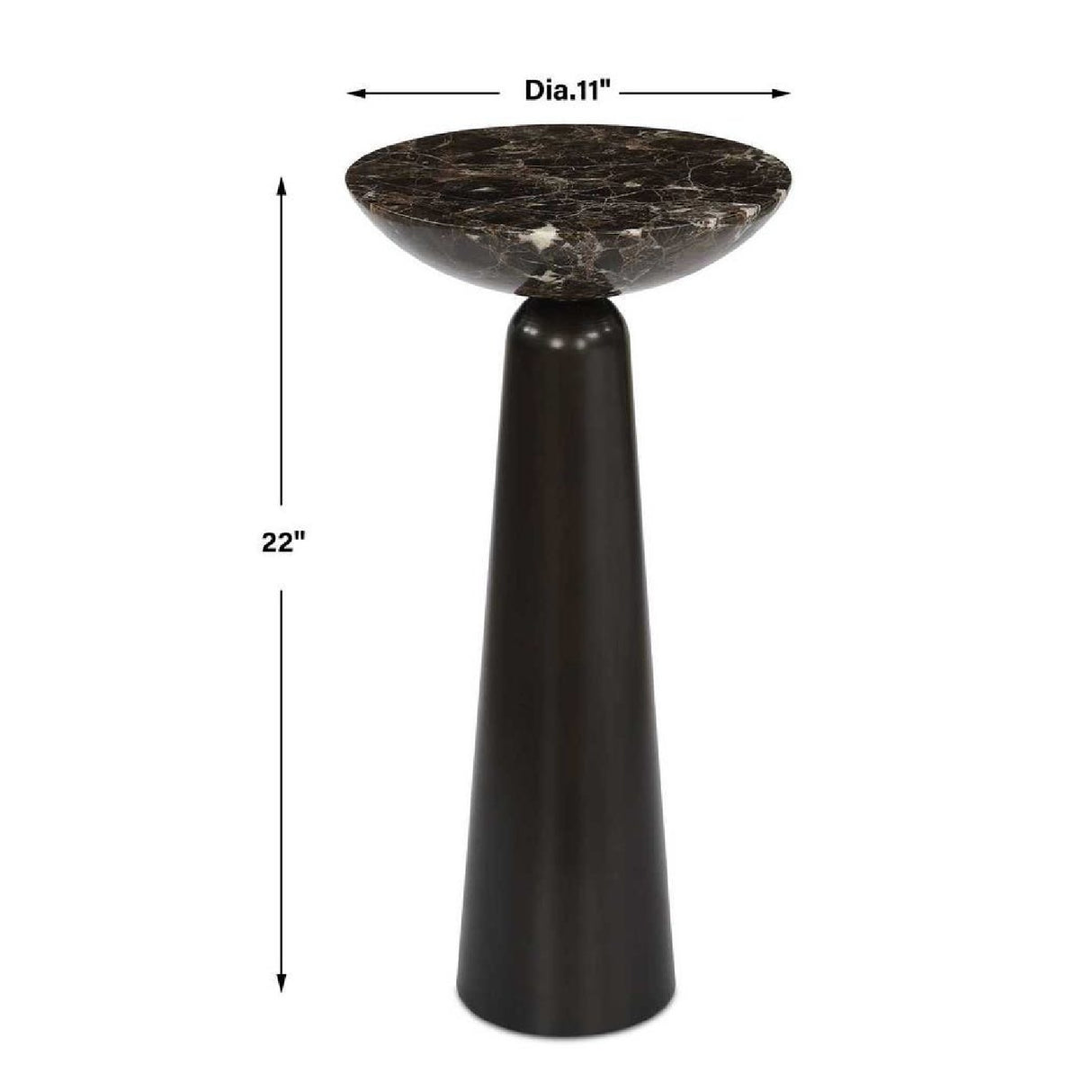 Brown Marble Accent Table | Uttermost Hastings