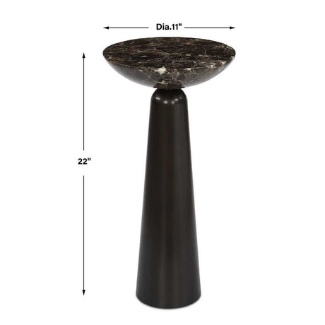 Brown Marble Accent Table by Uttermost Hastings, alternate view 3