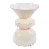 High-Gloss Cream Accent Table | Uttermost Lyford