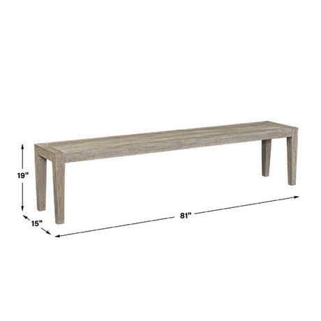 Modern European furniture - Mahogany Outdoor Bench - www.oroa.com