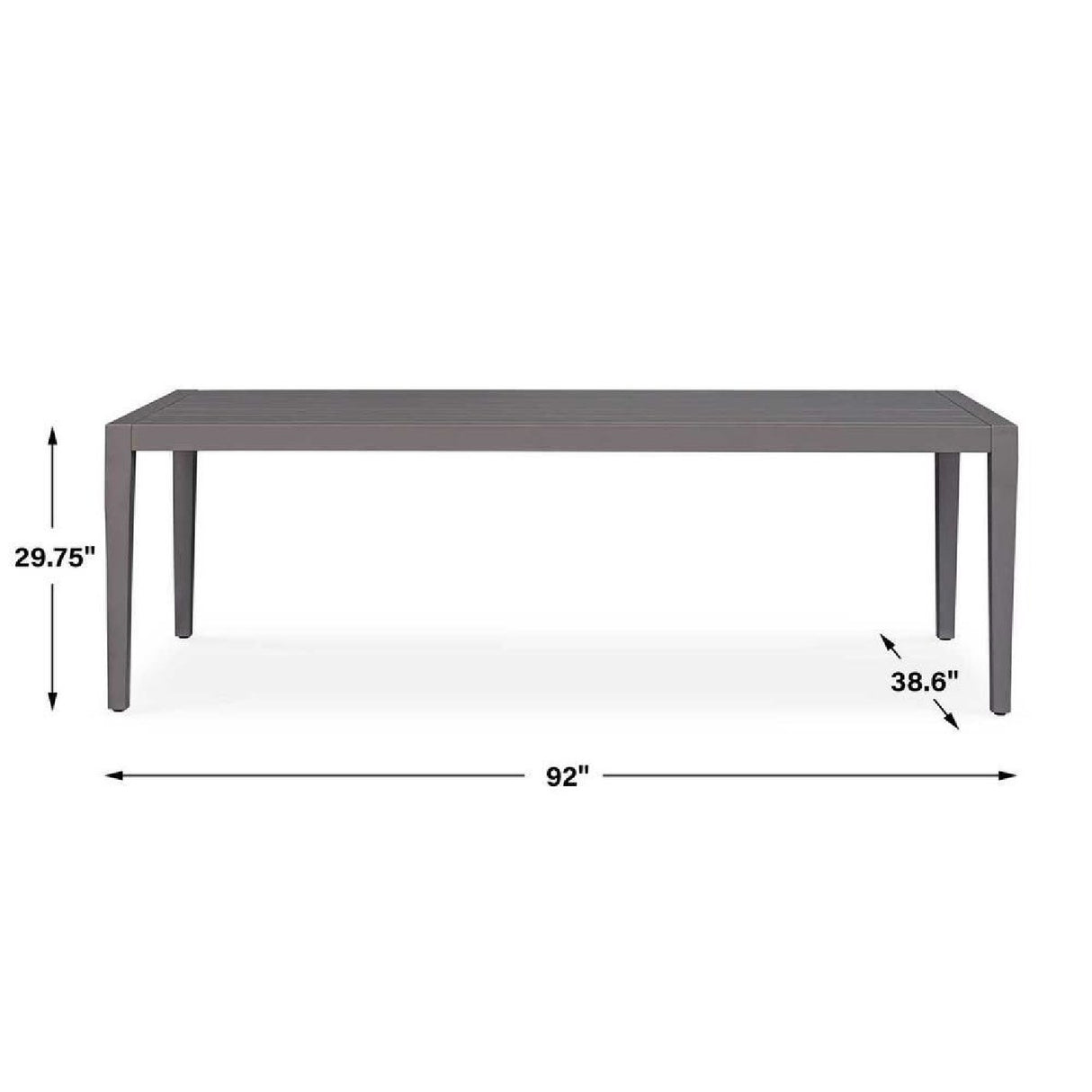 Modern European furniture - Black Aluminum Indoor/Outdoor Dining Table - www.oroa.com