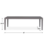 Modern European furniture - Black Aluminum Indoor/Outdoor Dining Table - www.oroa.com