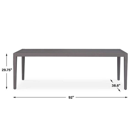 Modern European furniture - Black Aluminum Indoor/Outdoor Dining Table - www.oroa.com