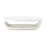 Modern European furniture - White Concrete Indoor/Outdoor Coffee Table - www.oroa.com