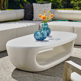 Modern European furniture - White Concrete Indoor/Outdoor Coffee Table - www.oroa.com