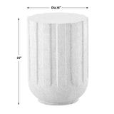 White Glass Indoor/Outdoor Accent Table | Uttermost Jane