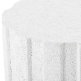 White Glass Indoor/Outdoor Accent Table | Uttermost Jane