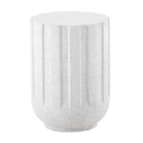 Modern European furniture - White Glass Indoor/Outdoor Accent Table - www.oroa.com