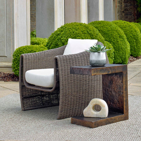 Modern European furniture - Golden Bronze Indoor/Outdoor Side Table - www.oroa.com