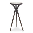 Modern European furniture - Chiseled Bronze Tripod Accent Table - www.oroa.com