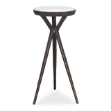 Modern European furniture - Chiseled Bronze Tripod Accent Table - www.oroa.com