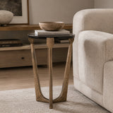 Modern European furniture - Round Glass Indoor/Outdoor Accent Table - www.oroa.com