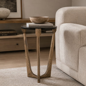   Round Glass Indoor/Outdoor Accent Table | Oroa.com