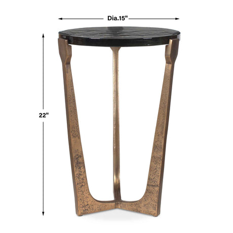 Modern European furniture - Round Glass Indoor/Outdoor Accent Table - www.oroa.com
