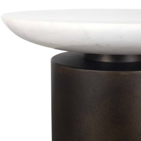 Modern European furniture - Cylindrical Bronze Indoor/Outdoor Accent Table - www.oroa.com