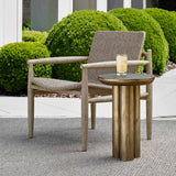 Modern European furniture - Antique Brass Indoor/Outdoor Accent Table - www.oroa.com