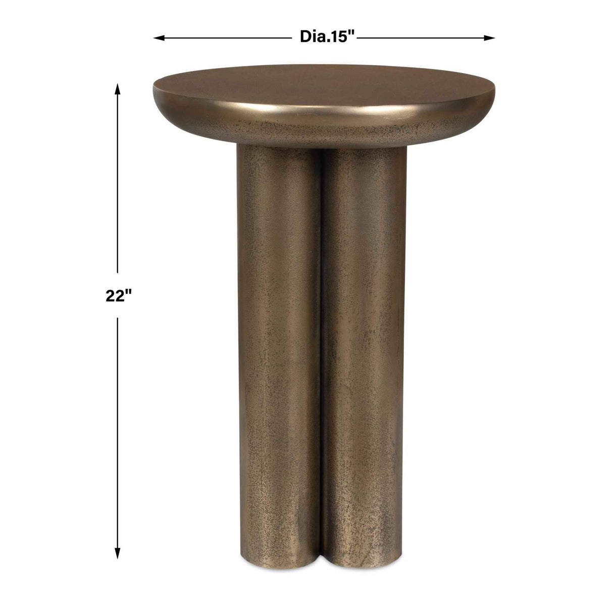 Modern European furniture - Antique Brass Indoor/Outdoor Accent Table - www.oroa.com