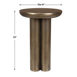 Modern European furniture - Antique Brass Indoor/Outdoor Accent Table - www.oroa.com