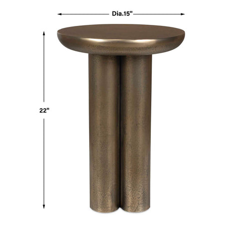 Antique Brass Indoor/Outdoor Accent Table by Uttermost Thorp, alternate view 9