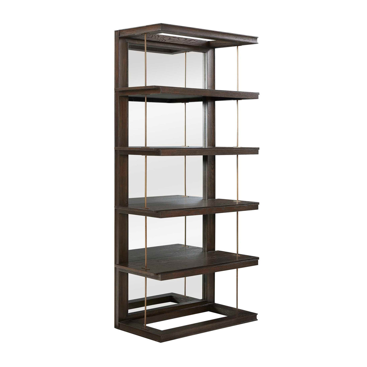 Modern European furniture - Dark Oak Bookshelf - www.oroa.com