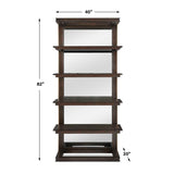 Modern European furniture - Dark Oak Bookshelf - www.oroa.com