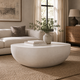 Modern European furniture - Limestone Finish Indoor/Outdoor Coffee Table - www.oroa.com