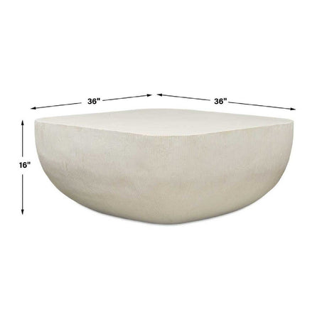 Modern European furniture - Limestone Finish Indoor/Outdoor Coffee Table - www.oroa.com