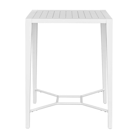 Modern European furniture - White Aluminum Indoor/Outdoor Bar Table - www.oroa.com