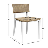 White Aluminum Outdoor Dining Chair | Uttermost Calbas