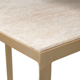 Modern European furniture - Gold Framed Travertine Nesting Table - www.oroa.com